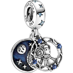 Pandora Star Wars Princess Leia Double Dangle Charm - Silver/Transparent/Blue