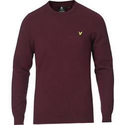 Lyle & Scott Cotton Merino Crew Jumper - Burgundy