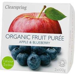 Clearspring Organic Fruit Purée Apple & Blueberry 100g 2st 2pakk