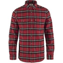 Fjällräven Övik Heavy Flannel Shirt - Red Oak/Fog