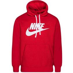 Nike Club Fleece Graphic Pullover Hoodie - University Red/White/White