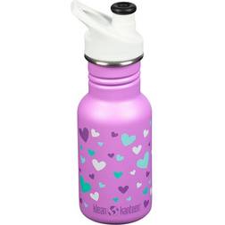 Klean Kanteen Kid's Classic Water Bottle with Sport Cap 355ml Orchid Hearts