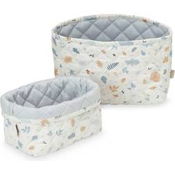 Cam Cam Copenhagen Quilted Storage Basket Forest/Dusty Blue 2-pack