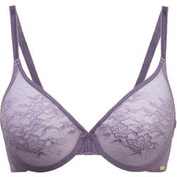 Gossard Glossies Lace Sheer Bra - Heron