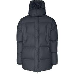 Rains Hooded Puffer Coat - Slate