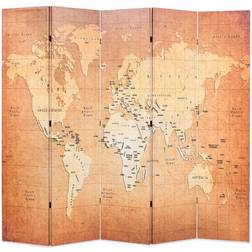 vidaXL World Map Romavdeler 200x170cm