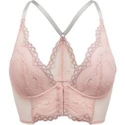 Gossard Superboost Lace Deep V Bralet - Ballet Pink Silver