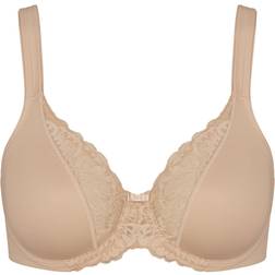 Triumph Modern Lace Cotton Wired Bra - Beige