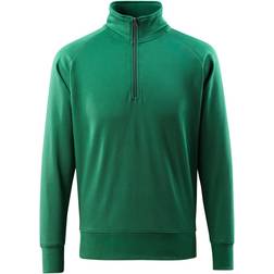 Mascot Crossover Sweatshirt with Half Zip - Green