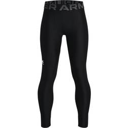 Under Armour Boy's HeatGear Leggings - Black/White (1361738-01)