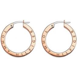 Tommy Hilfiger Thin Earrings - Rose Gold/Transparent