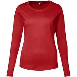 ID Ladies Interlock Long Sleeved T-shirt - Red