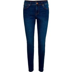 Vero Moda Tanya Normal Waist Skinny Fit Jeans - Blue/Dark Blue Denim