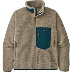 Patagonia Classic Retro X Fleece Jacket - Pelican w/Dark Borealis Green