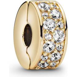 Pandora Pavé Clip Charm - Gold/Transparent