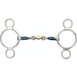 Shires Blue Sweet Iron Two Ring Gag With Lozenge