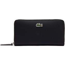 Lacoste Women's L.12.12 Concept Petit Piqué 12 Card Zip Wallet - Black