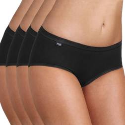 Sloggi Basic Plus Midi 4-pack - Black