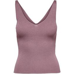 Jacqueline de Yong Nanna V-Neck Sleeveless Top - Pink/Wistful Mauve