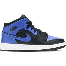 Nike Air Jordan 1 Mid GS - Black/Hyper Royal/White