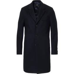 Hugo Boss New Wool/Cashmere Coat - Dark Blue