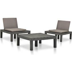 vidaXL 3054474 Lounge-Set, 1 Bord inkl. 2 Stolar