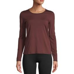 Casall Essential Mesh Detail Long Sleeve - Mahogany Red