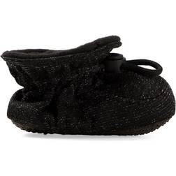 Melton Glitter Booties - Black