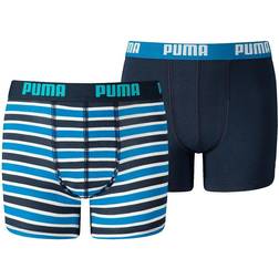 Puma Classic Printed Stripe Boy's Boxers 2 pack - Blue (935019-002)