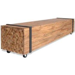 vidaXL Solid Teak Wood TV-benk 110x32.5cm