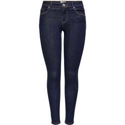 Only Wauw Life Mid Skinny Fit Jeans - Blue/Dark Blue Denim