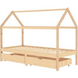 vidaXL Kids Bed Frame with Drawers 90x200cm 90x200cm