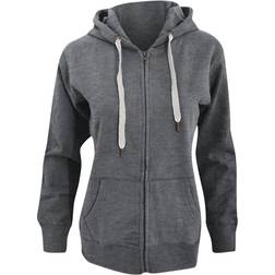 Mantis Women's Superstar Zip Through Hoodie - Heather Grey Melange