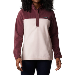 Columbia Women's Benton Springs 1/2 Snap Pullover - Malbec/Mineral Pink