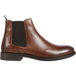 Jack & Jones Inspired Leather Boots - Brown/Cognac