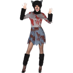 Th3 Party Bleeding Female Wolf Costume for Adults