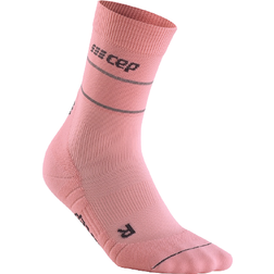 CEP Women Reflective Compression Mid Cut Socks - Pink