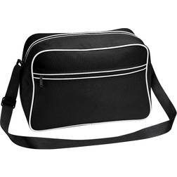 BagBase Retro Shoulder Bag - Black/White