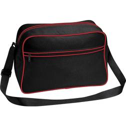 BagBase Retro Shoulder Bag - Black/Classic Red