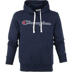 Champion Rochester Script Logo Hoodie - Navy Blazer