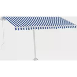 vidaXL Manual Retractable Awning with LED 400x300cm