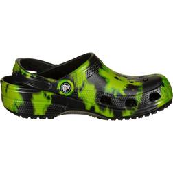 Crocs Classic Tie Dye Graphic - Black/Lime Punch