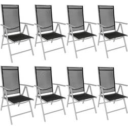 tectake Folding Chair in Aluminum 8-pack