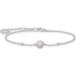 Thomas Sabo Charm Club Delicate Vintage Shimmering Bracelet - Silver/Transparent/Pink