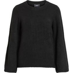 Object Collector's Item Balloon Sleeved Knitted Pullover - Black