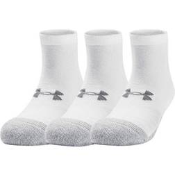 Under Armour Adult HeatGear Lo Cut Socks 3-pack Men - White/Steel