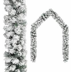 vidaXL Garland Christmas with Powder Snow Green