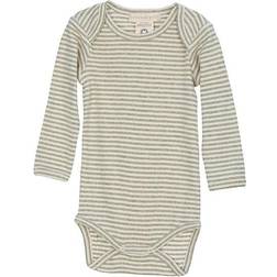 Serendipity Baby Body Stripe - Sage/Offwhite (M106)