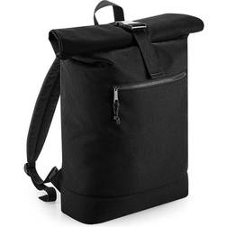 BagBase Recycled Roll-Top Backpack - Black