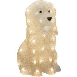 Konstsmide Acrylic Sitting Dog Julelampe 31cm